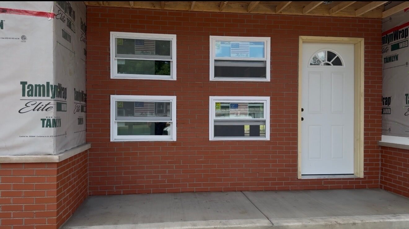 Completed brick facade rebuild